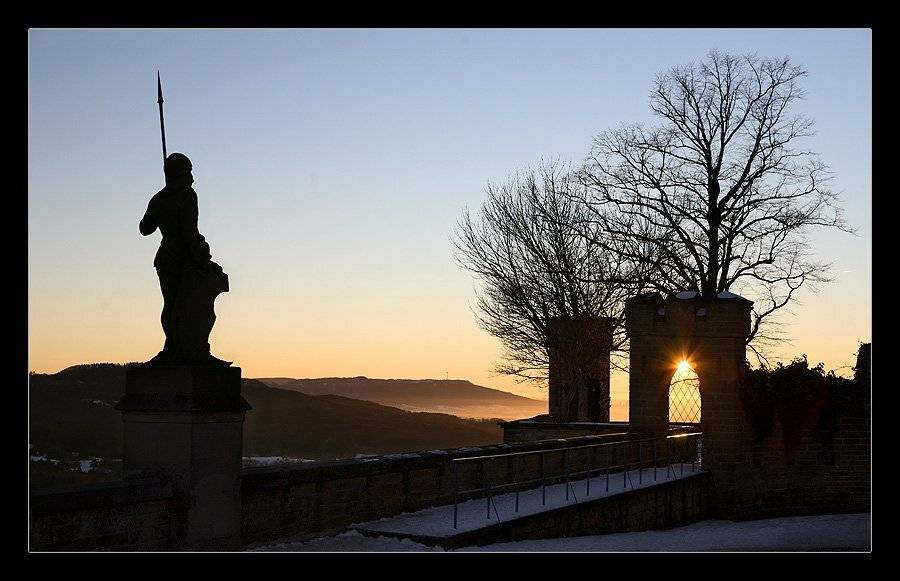 германия,замок,закат,рыцарь,страж,солнце,решетка, Nx