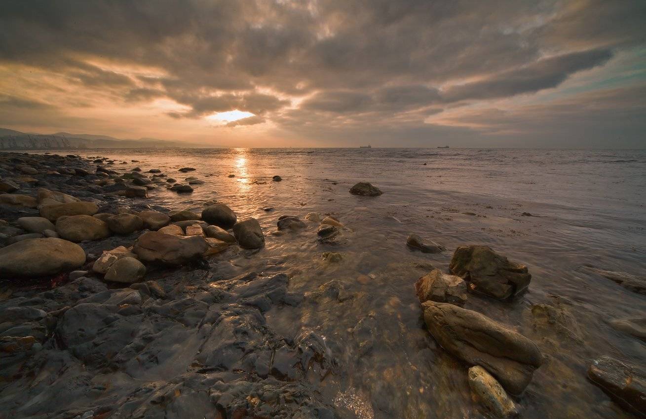 черное, море, туапсе, мыс, кадош, январь, Николай Мысливцев