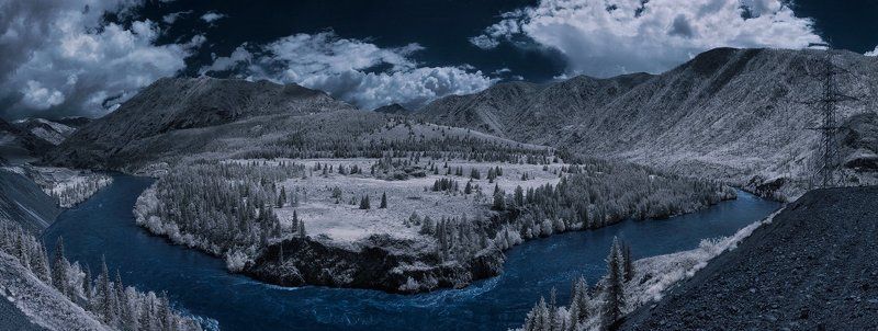Катунь, съёмка в ИК фото превью