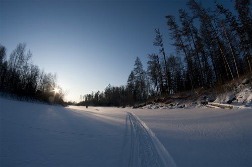За вечерним клёвом.