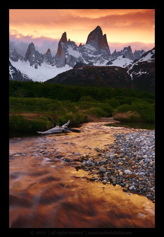 фитц рой, национальный парк лос гласиарес, патагония, аргентина, fitz roy, los glaciares national park, patagonia, argentina Фитц Рой в огне фото превью
