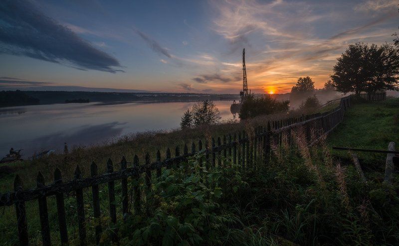 Вечер, Волго-Балт, Девятины, Туман вечер фото превью