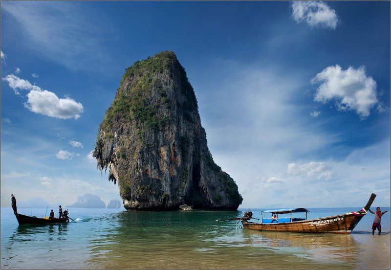 rock, boats, sea, море, лодки, скала Утёс фото превью