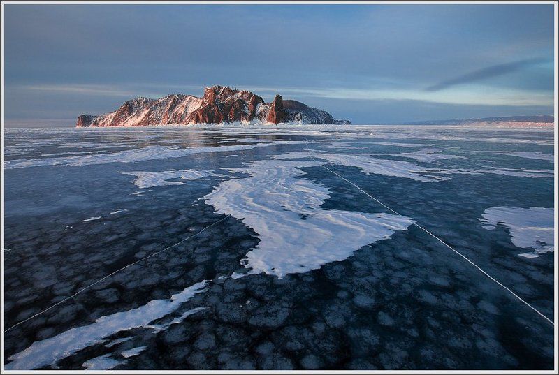 Байкал.Хобой встречает рассвет. фото превью
