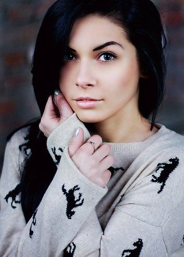 blue-eyed woman