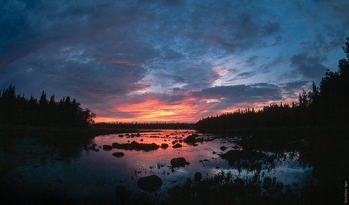 Закат на Соловках