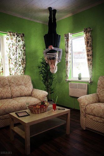 Upside down