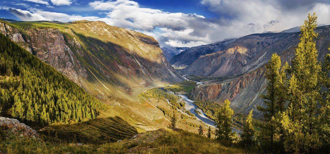 горный алтай, горы, осень, пейзаж, природа, путешествия, туризм, утро, чулышман, алтай, кату-ярык, река, рассвет, утро, восход, Альберт Беляев