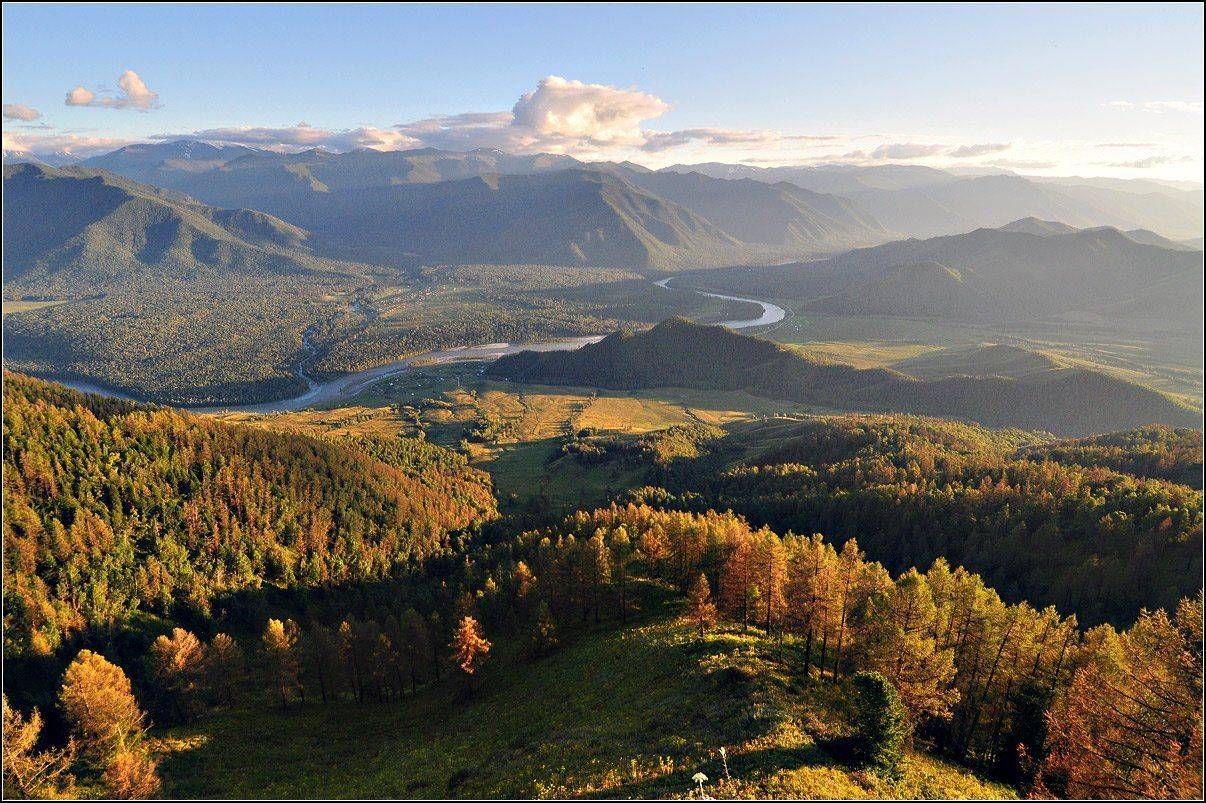 алтай, вечер, с.тюнгур, долина р. катунь, кучерла, АНАТОЛИЙ ДОВЫДЕНКО