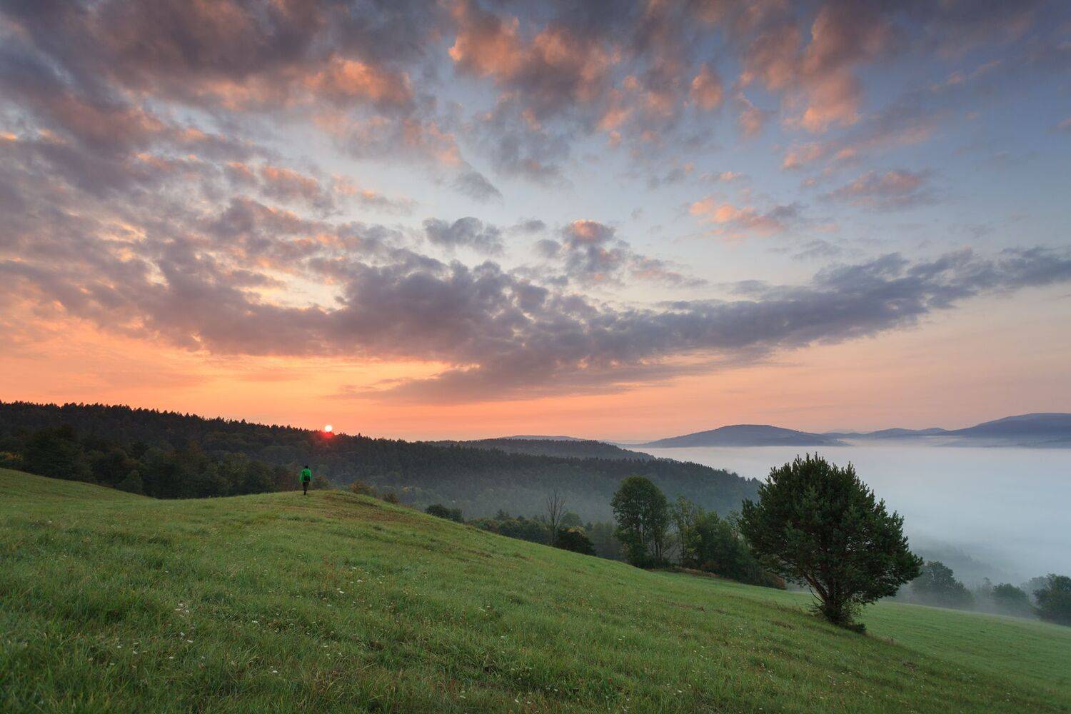 sunrise, morning, beskid, niski, mountains,  Mirosław Pruchnicki
