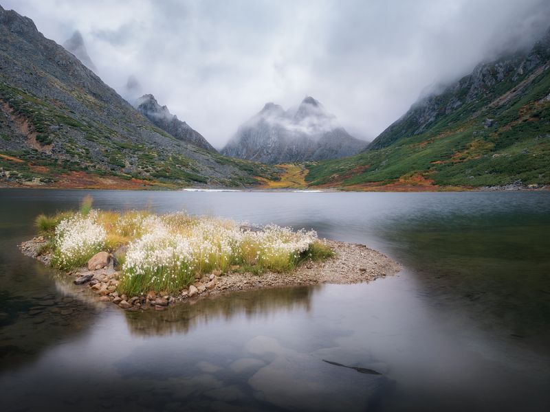 колыма, осень, озероджекалондона Колымская пушица фото превью