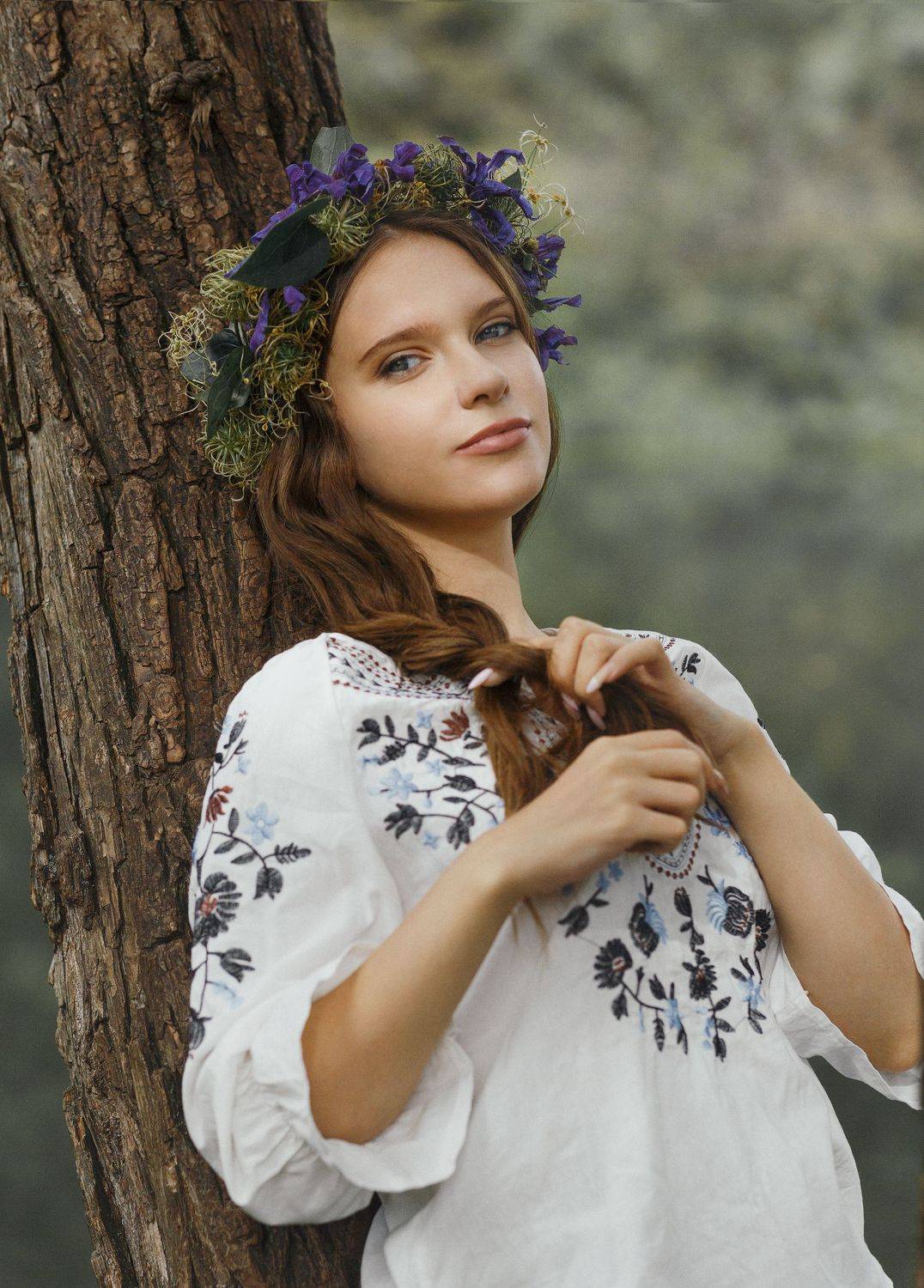 венок, лето, девушка, коса, взгляд, умиротворение, Оксана Ведмеденко