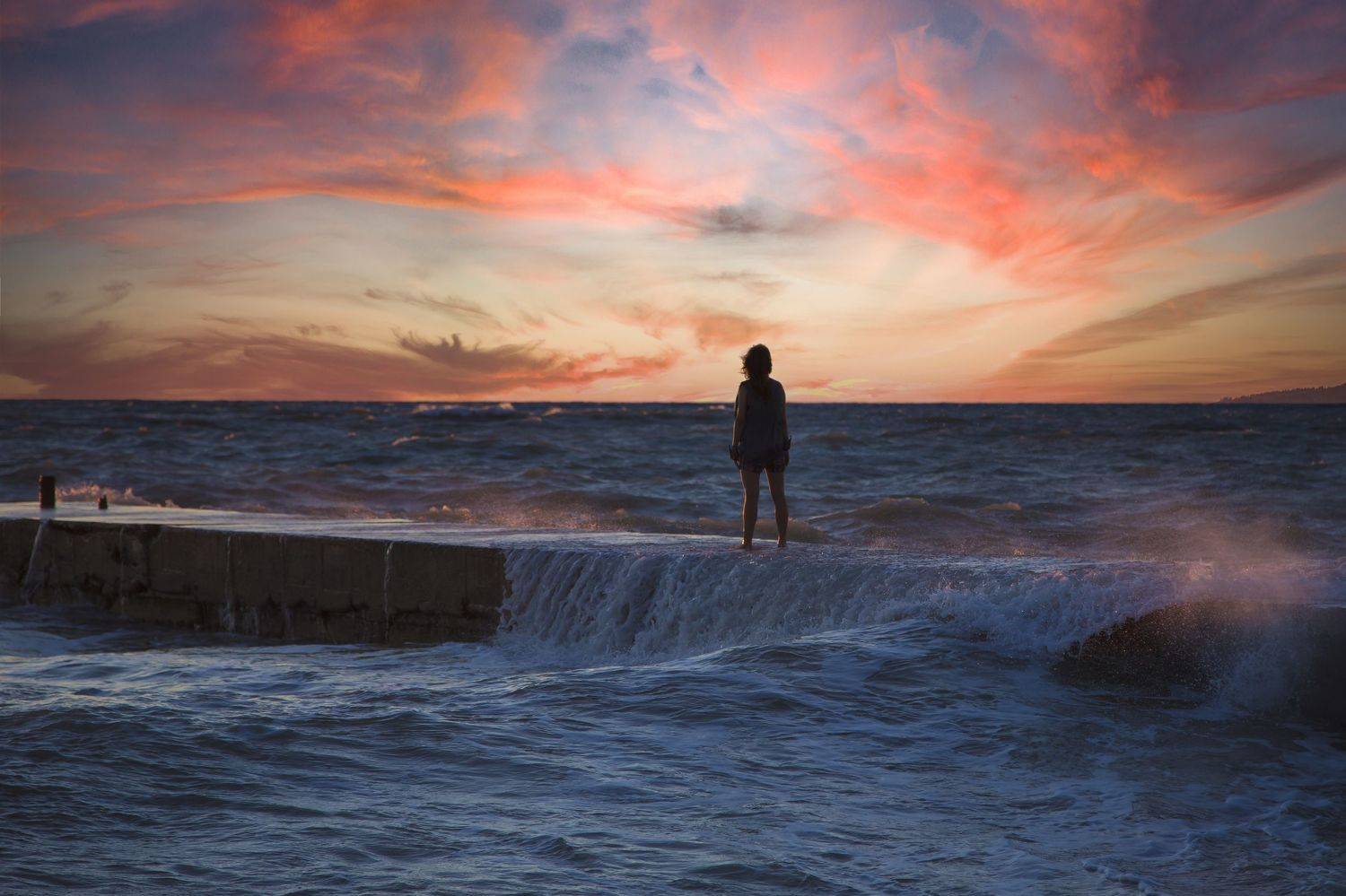 море, шторм, закат, , Андрей Ларин