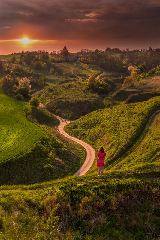 Zachód słońca фото превью