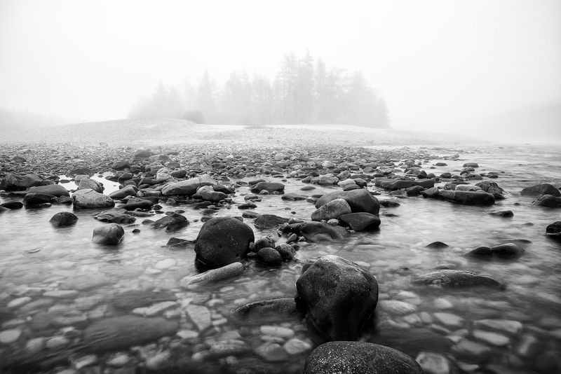 анабар, анабарское плато, илья, сплав, пейзаж, туман река Илья фото превью