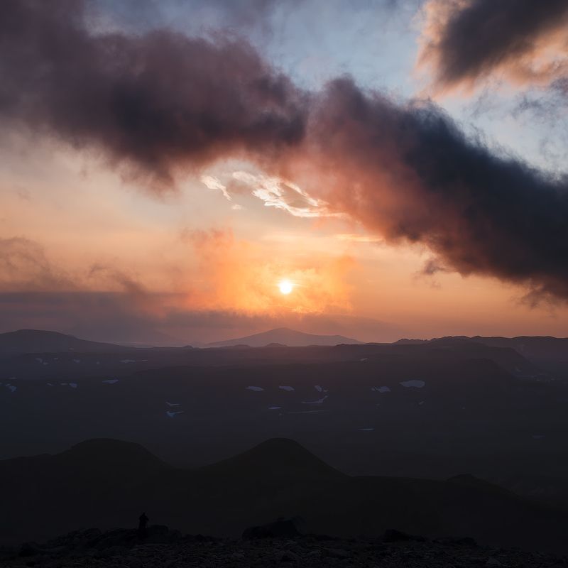 kamchatka, volcano, sunset, clouds, камчатка, вулкан, закат, облака, перламутровые, перламутровыеоблака, путешествие  фото превью