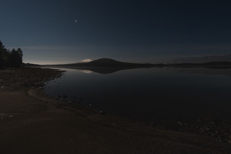 горы, лес, природа, пейзаж, урал Ночной штиль. фото превью