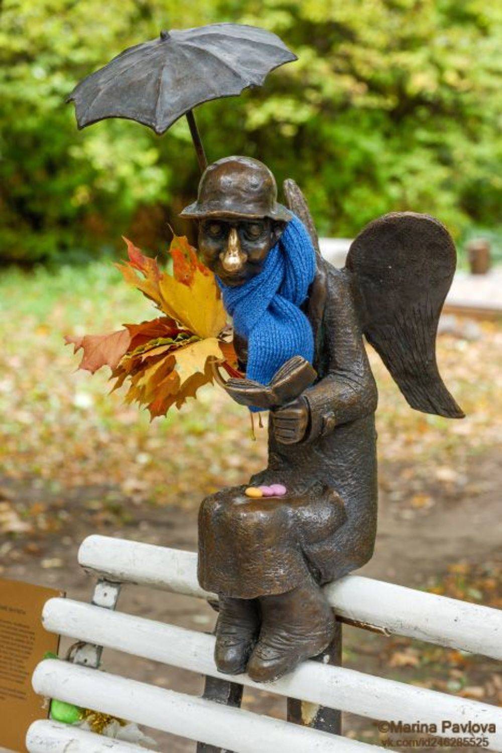 город, петербург, городской пейзаж, скульптура романа шустрова \"петербургский ангел\", скульптура, измайловский сад, осенний петербург, nikon, Марина Павлова