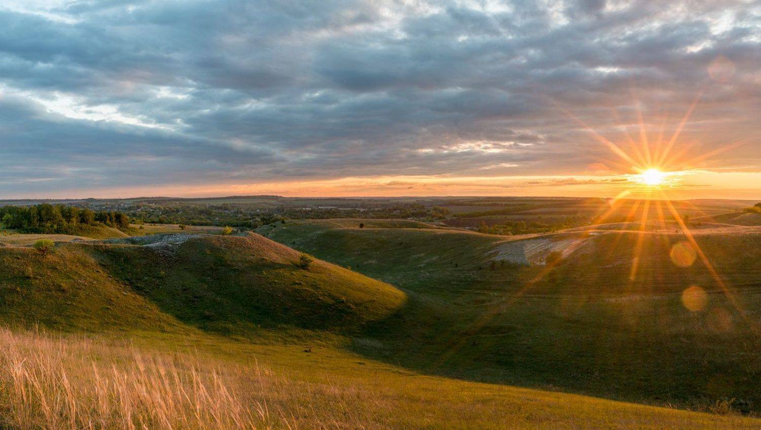 пейзаж, закат, весна, степь, мел, холмы, Алексей Юденков