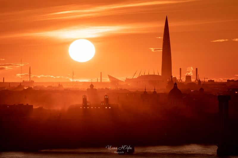 закат, солнце, лахта, Санкт-Петербург  Закатные истории фото превью