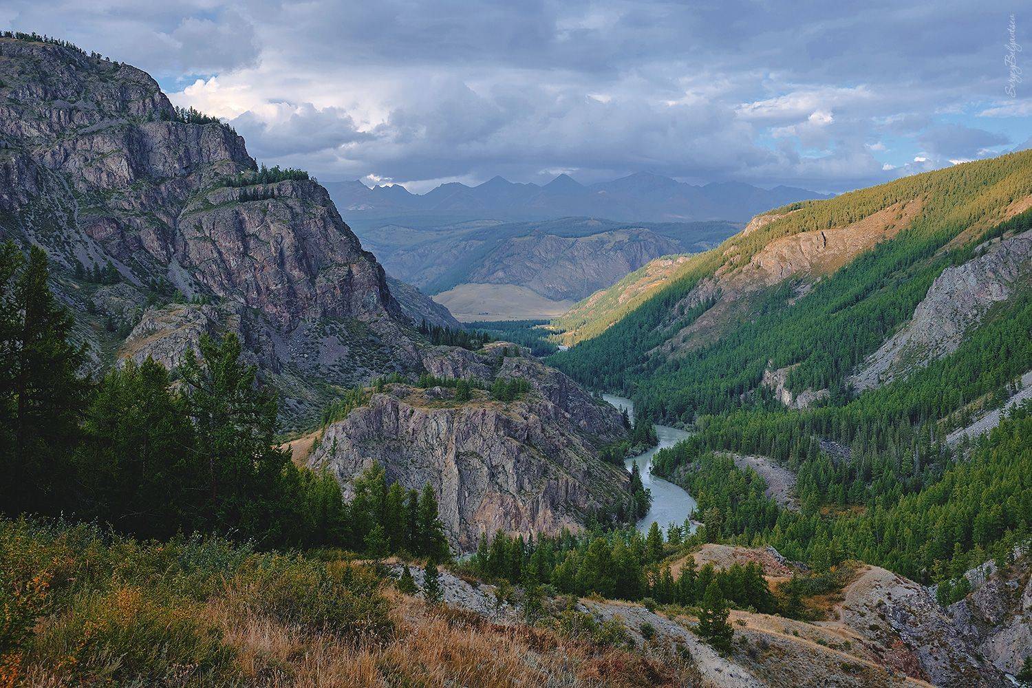 горы, алтай, река, чуя, мажой, маашей, долина, лес, тайга, Сергей Белявцев
