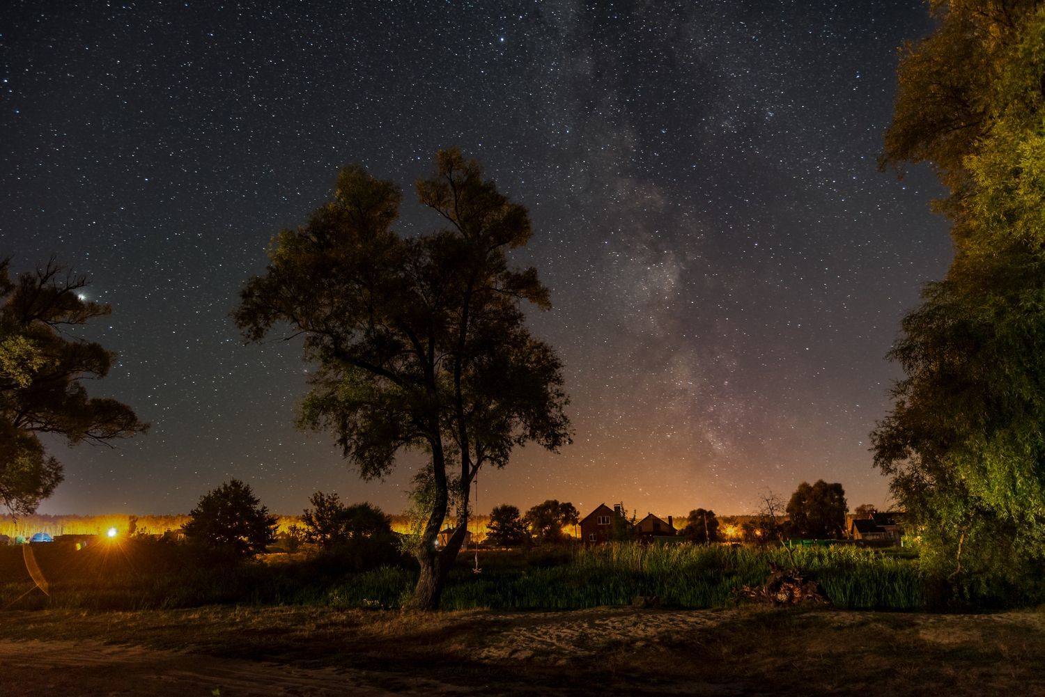 ночь, млечный путь, титовка, шебекино, река нежеголь, Александр Литвишко