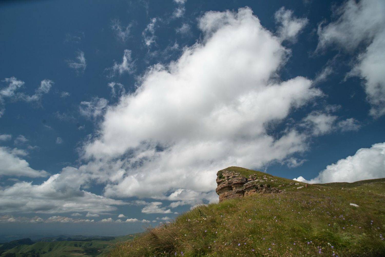 гора, рассвет, небо, плато, облака, утро, тучи, холмы, долина, Арсен Алабердов