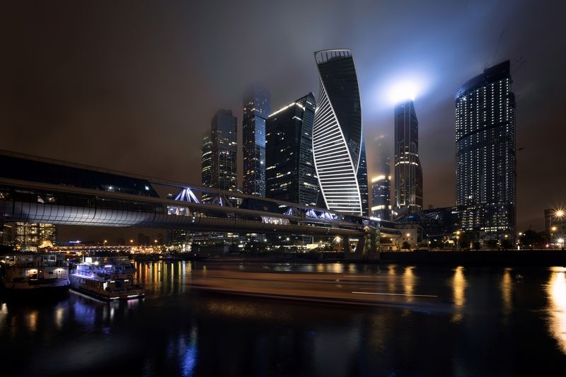 москва_сити, архитектура Дождливое Москва-сити. фото превью