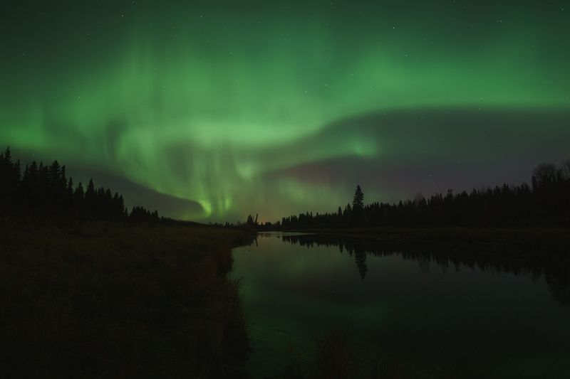 печора, северное сияние, коми Ночной сентябрь фото превью