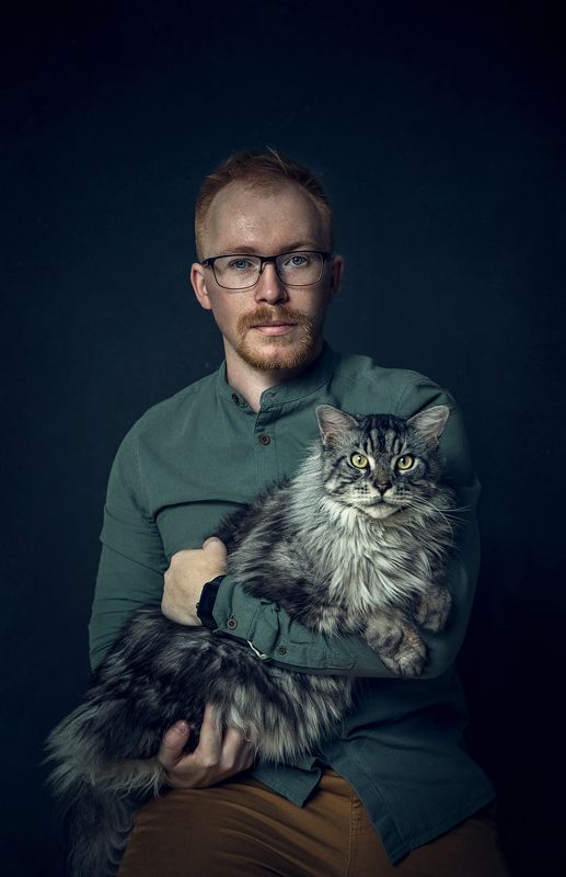 портрет, кот Кот и его хозяева фото превью