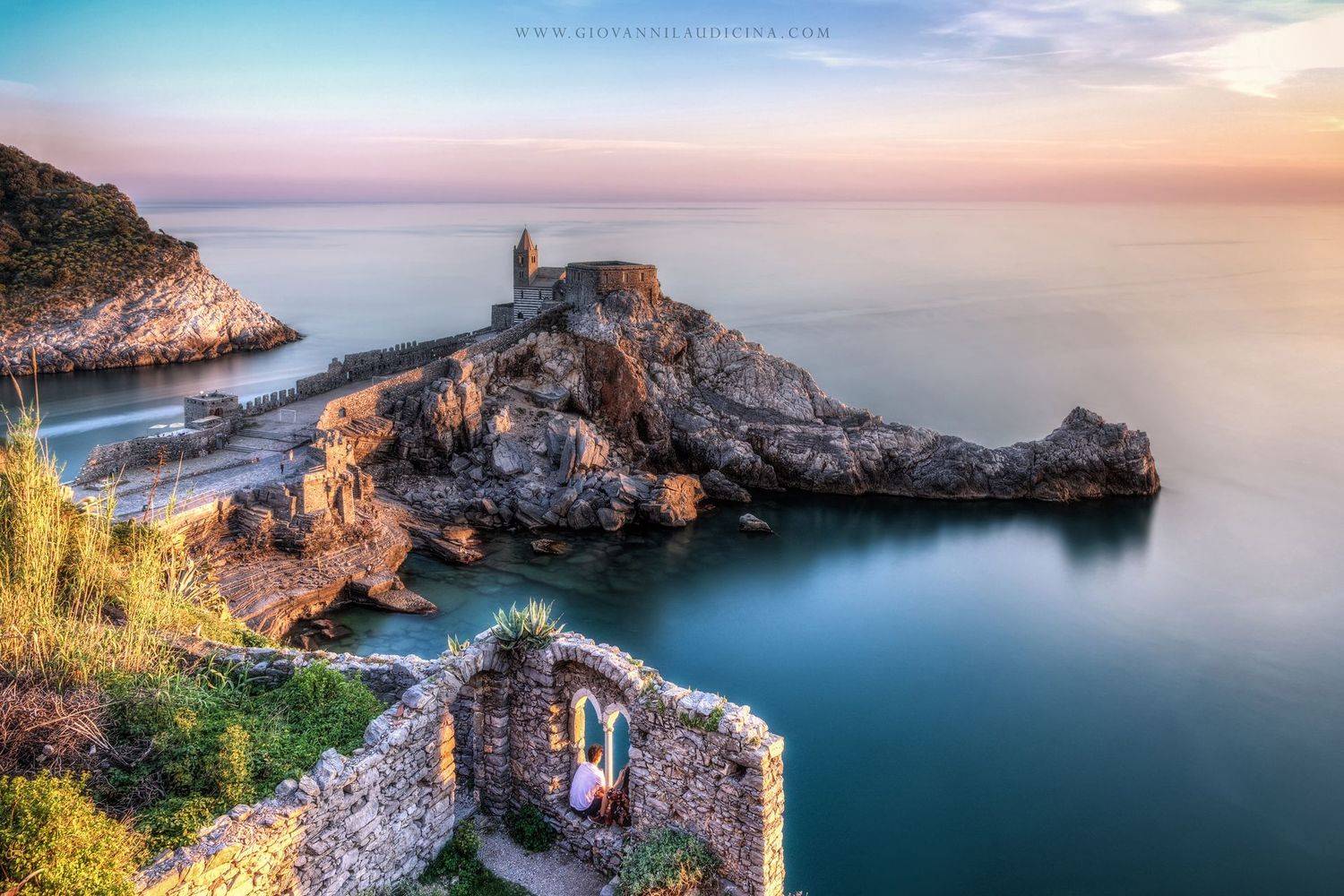 italy, liguria, portovenere, gulf of poets, la spezia, mediterranean, long exposure, blue, sea, rock, sky, sunset, light, coast, landscape, amazing, scenic, travel, destination, coastline, natural, outdoor, love, church, unesco, Giovanni Laudicina