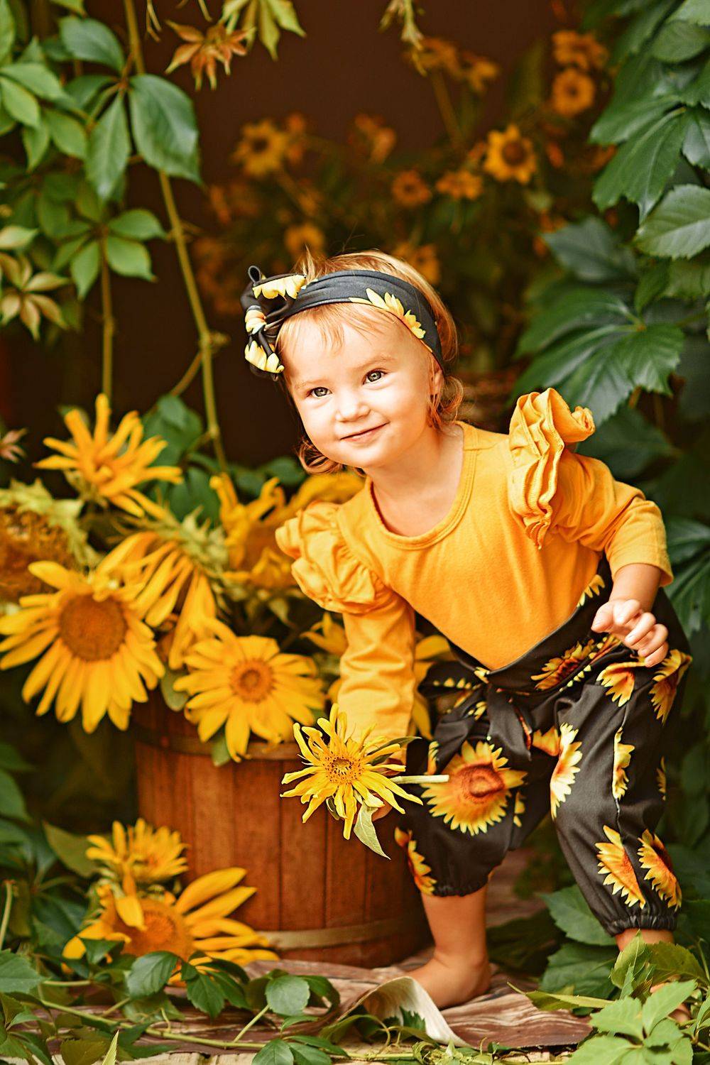 подсолнухи, девочка, желтый, цветы, дети, радость, Анастасия Алексеева