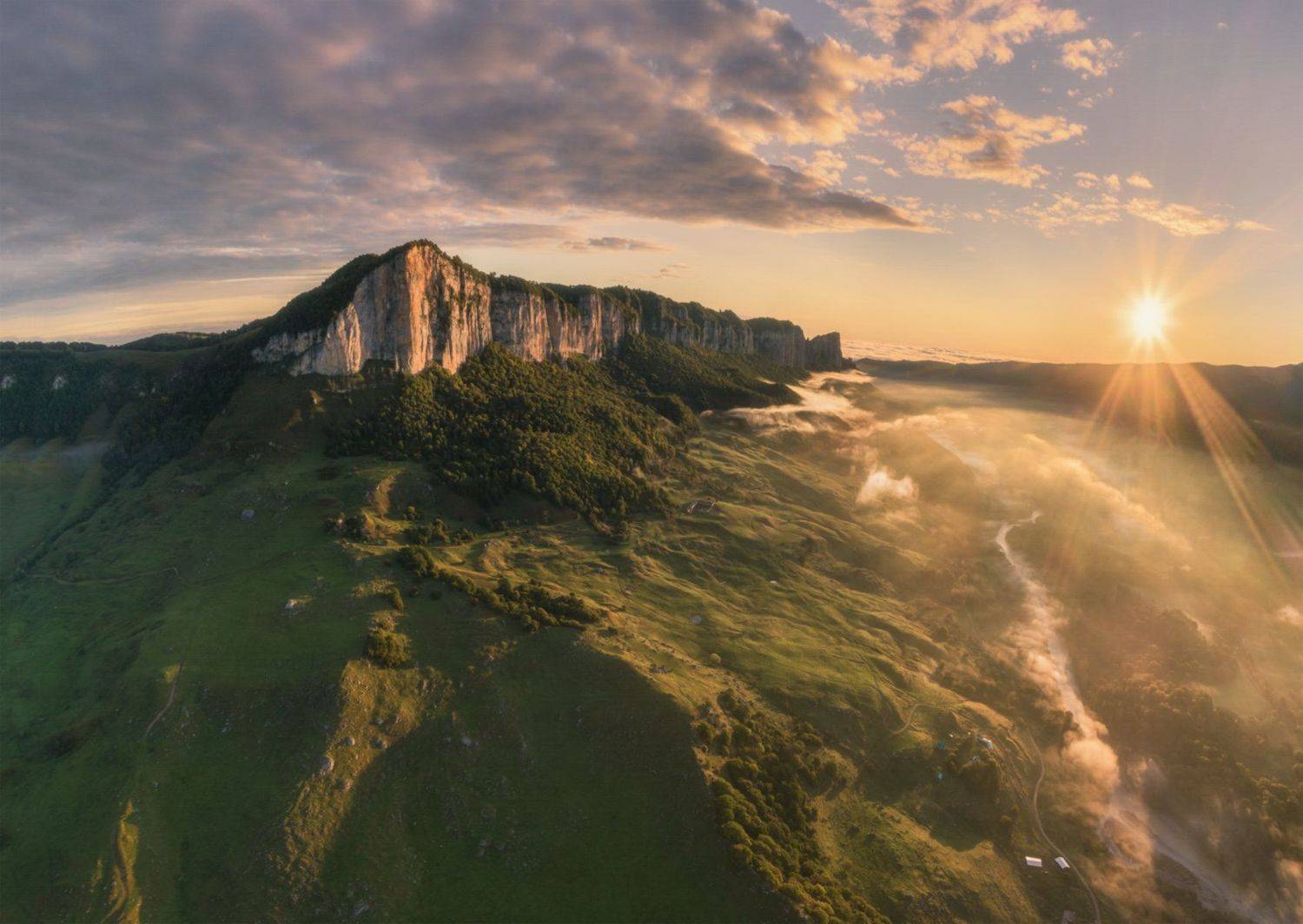 западный кавказ, карачаево-черкесия, ахмет-скала, курджиново, рассвет, октябрь, Николай Мысливцев