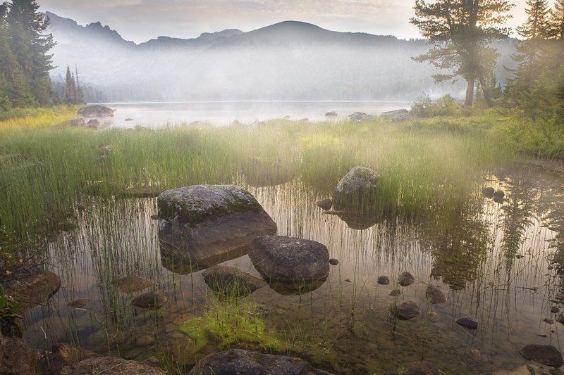 Горы, Ергаки, Поход семьёй Утро туманное фото превью
