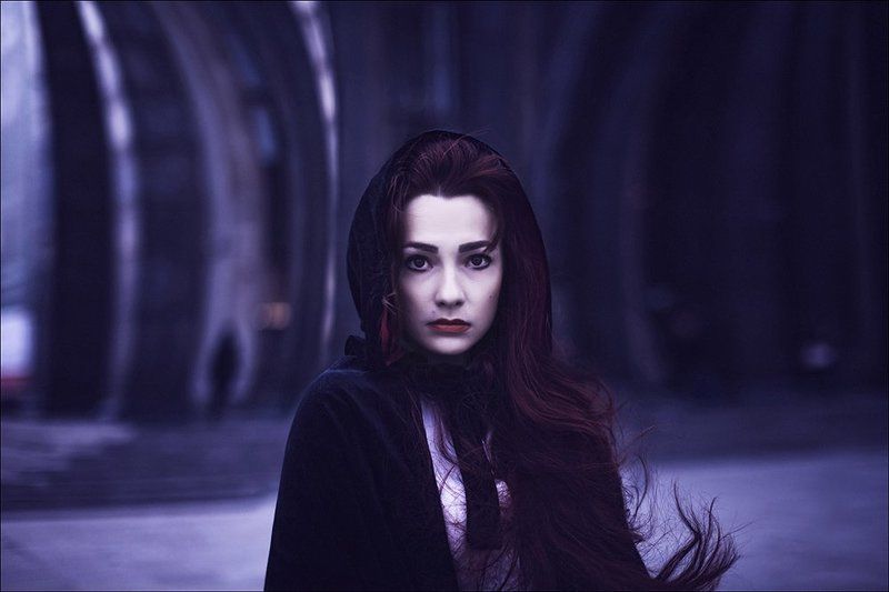 Girl, Portrait violet фото превью