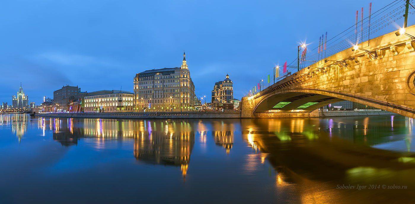 Большой Москворецкий мост, Москва, Москва-река, Раушская набережная, Соболев Игорь