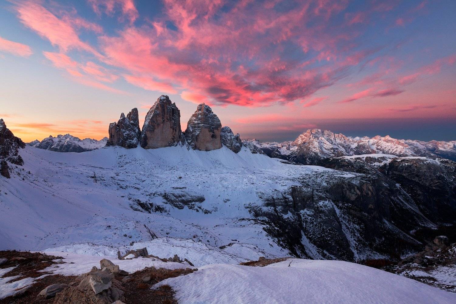 Tre cime di lavaredo, Доломитовые альпы, Доломиты, Италия, Сергей Ершов