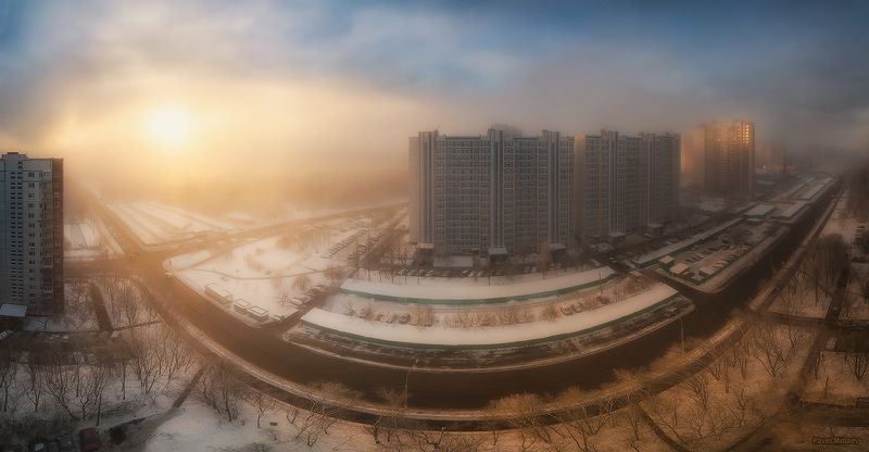 Misty Moscow morning фото превью