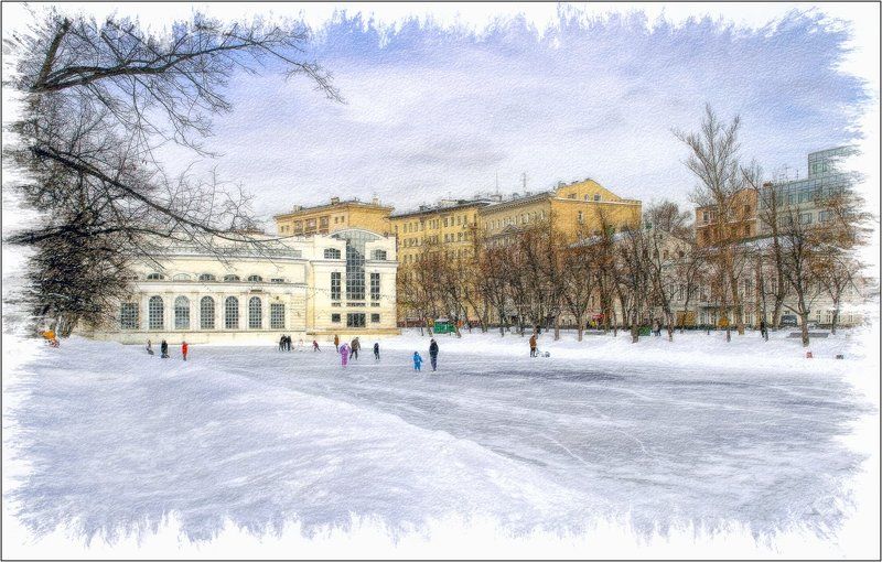 Зима на Чистых прудах фото превью