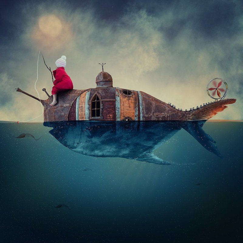 bird, boar, boat, can, clouds, crow, fish, fisherman, fishing, gem, girl, gold, line, manipulation, photoshop, psd, red, reflection, sky, tire, tutorials, water, wood Water world girl II фото превью