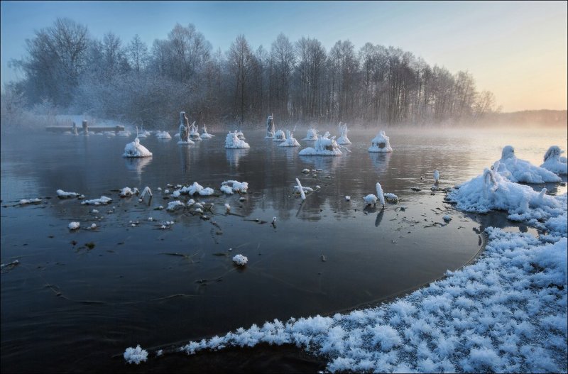 Морозный рассвет. фото превью