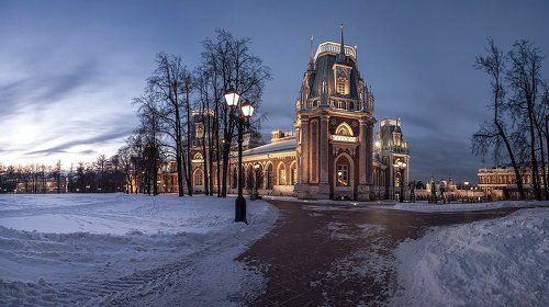 Зимний вечер в Царицыно