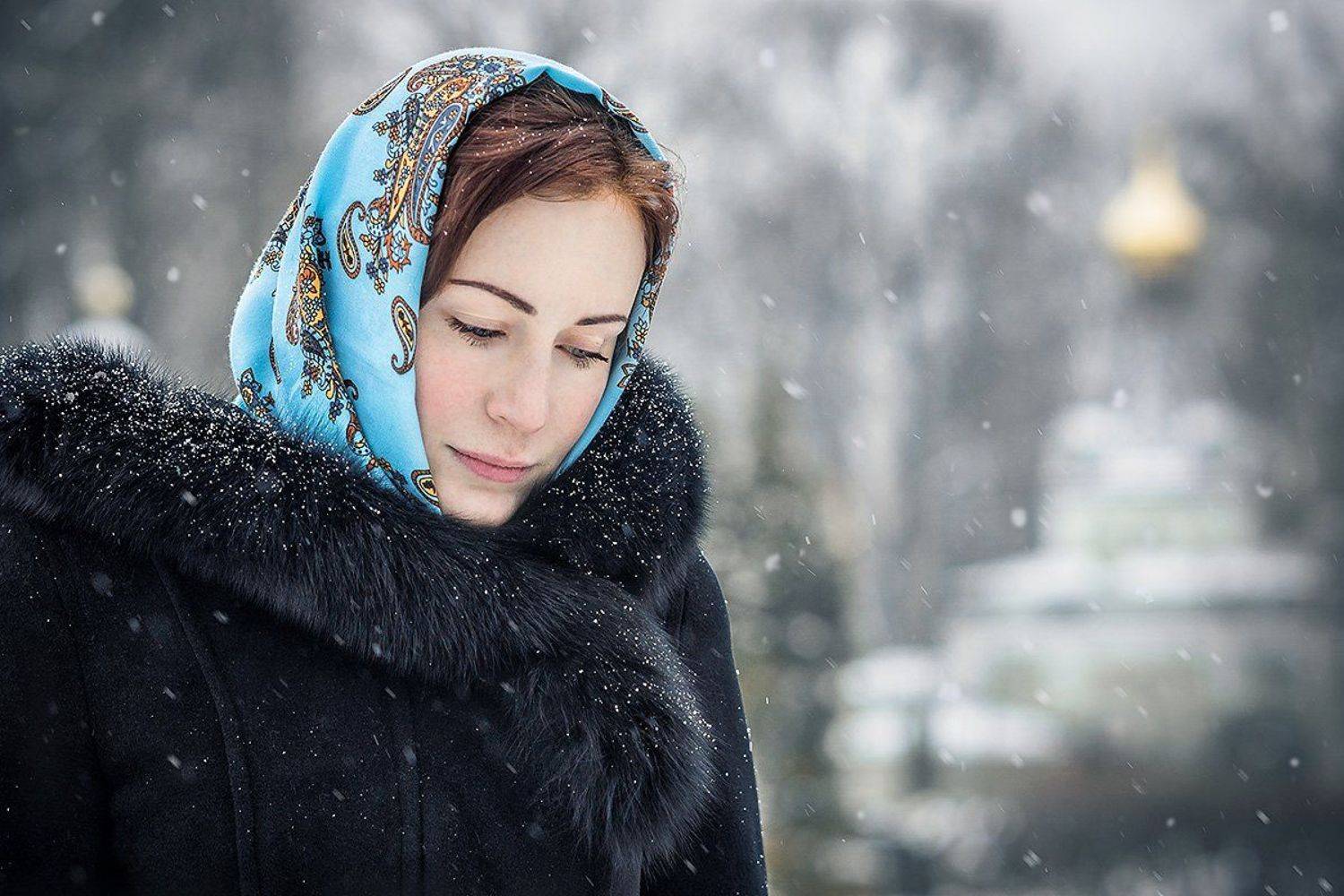 Девушка, Зима, Пленэр, Александр Сергеев