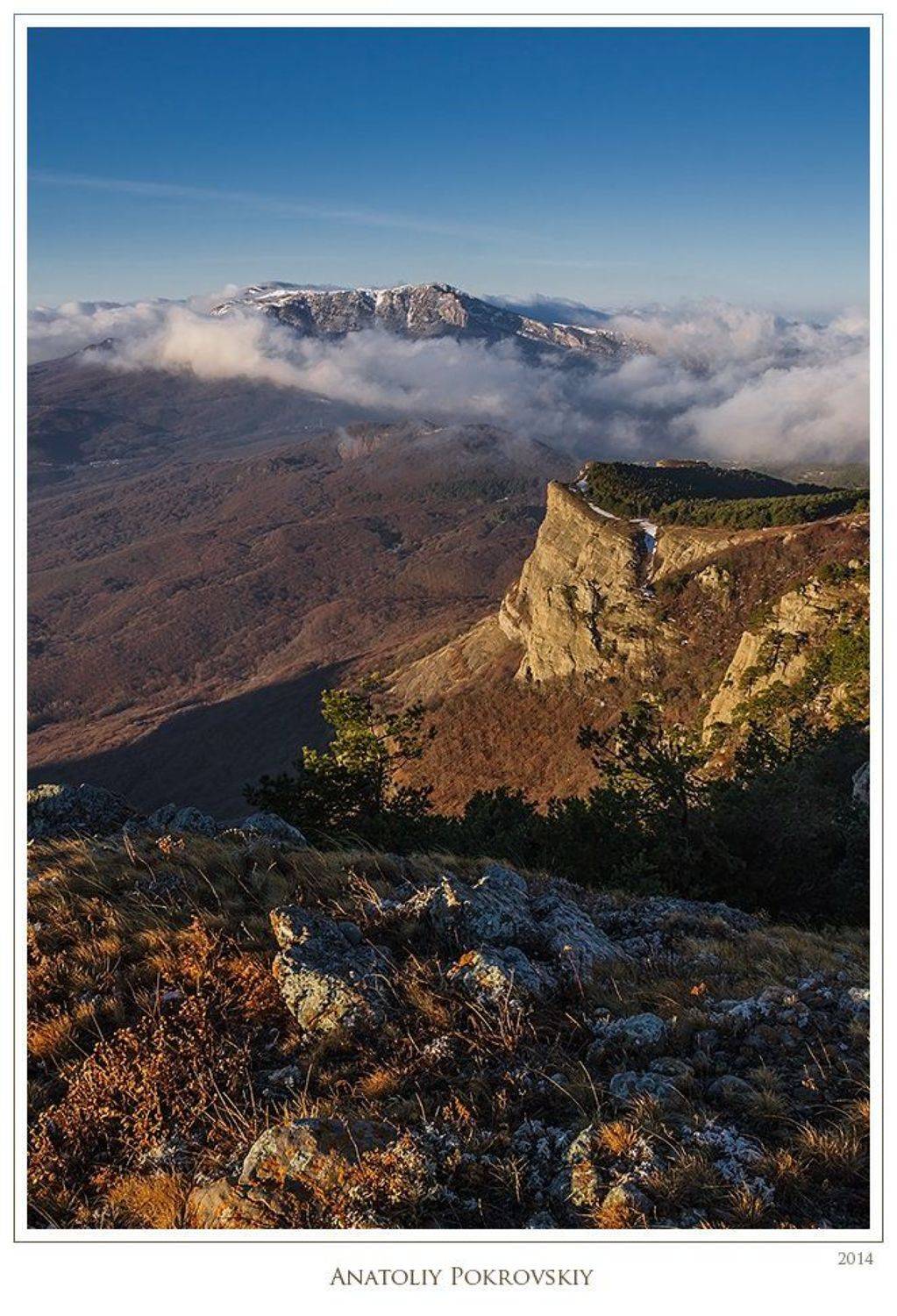 крым, зима, демерджи, южная демерджи, чатырдаг, утро, облака, Анатолий Покровский