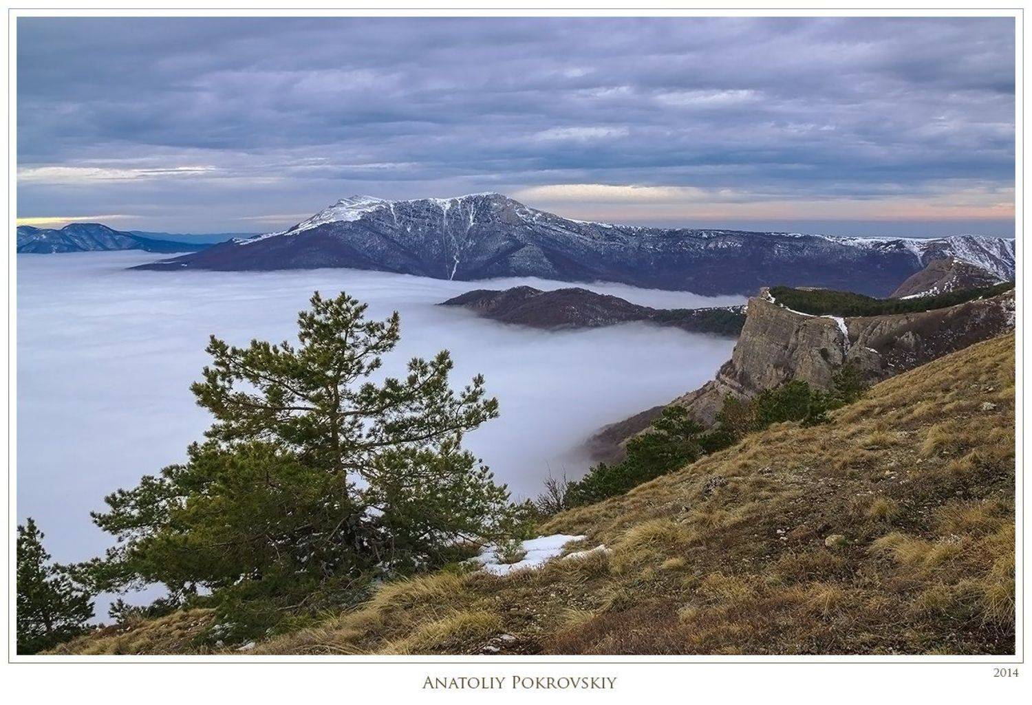 Анатолий покровский, вечер, демерджи, зима, крым, облака, чатырдаг, южная демерджи, Анатолий Покровский