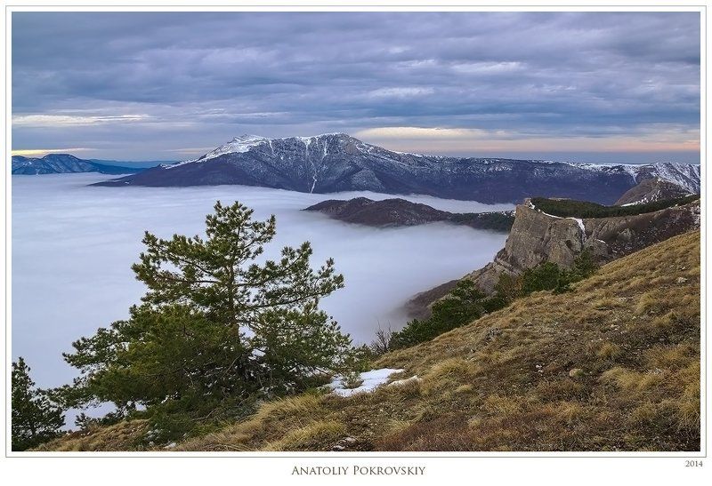 Анатолий покровский, вечер, демерджи, зима, крым, облака, чатырдаг, южная демерджи Меж гор и облаков фото превью