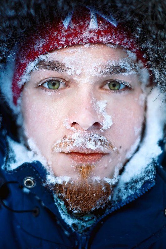 Зима, Потрет, Холод  фото превью