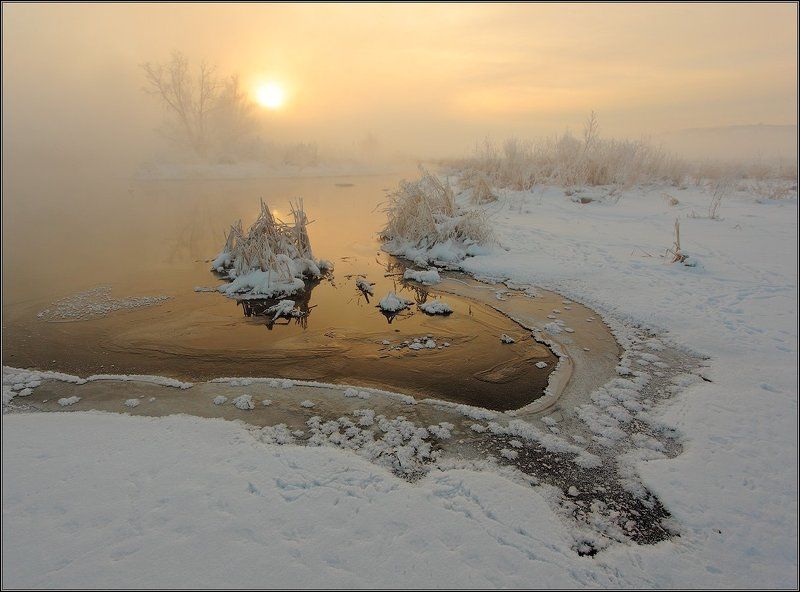 Морозный рассвет фото превью