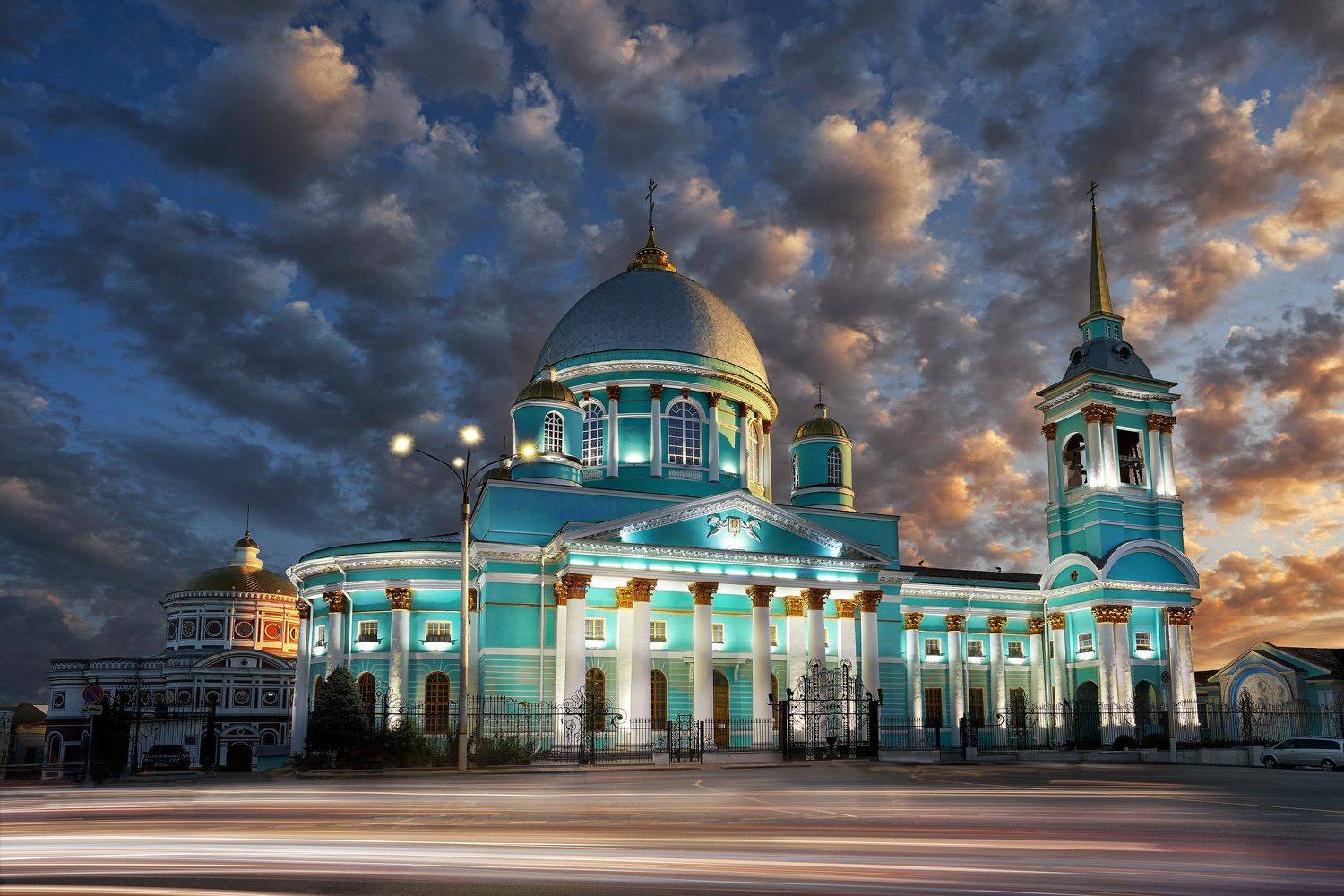 город, архитектура, храм, курск, вечер, здание, Михаил Кудрявцев