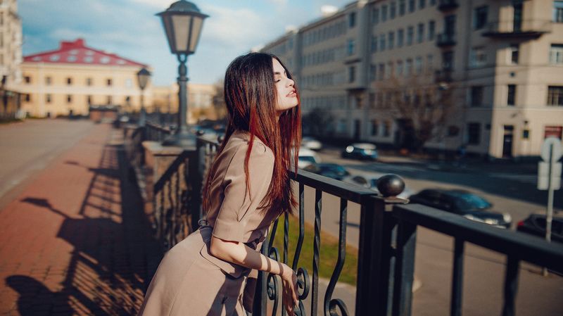 портрет, уличная съемка, натуральный свет, outdoor, street sassion, natural light Валерия 2021 фото превью